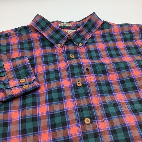 Duluth Trading Mens Untucked Relaxed Fit Long Sleeve‎ Button Up Shirt Size 2XL - Picture 1 of 6